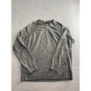 Tommy Bahama Mens Reversible Crew Neck Sweater Medium Gray Casual Everyday